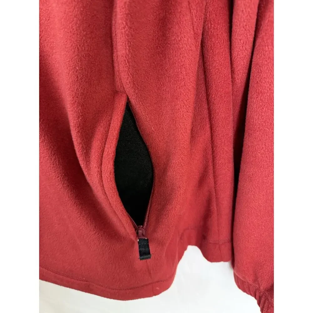 Saddlebred Red Pullover Men L 1/4 Zip Fleece Long Sleeve Maroon‎ College Preppy